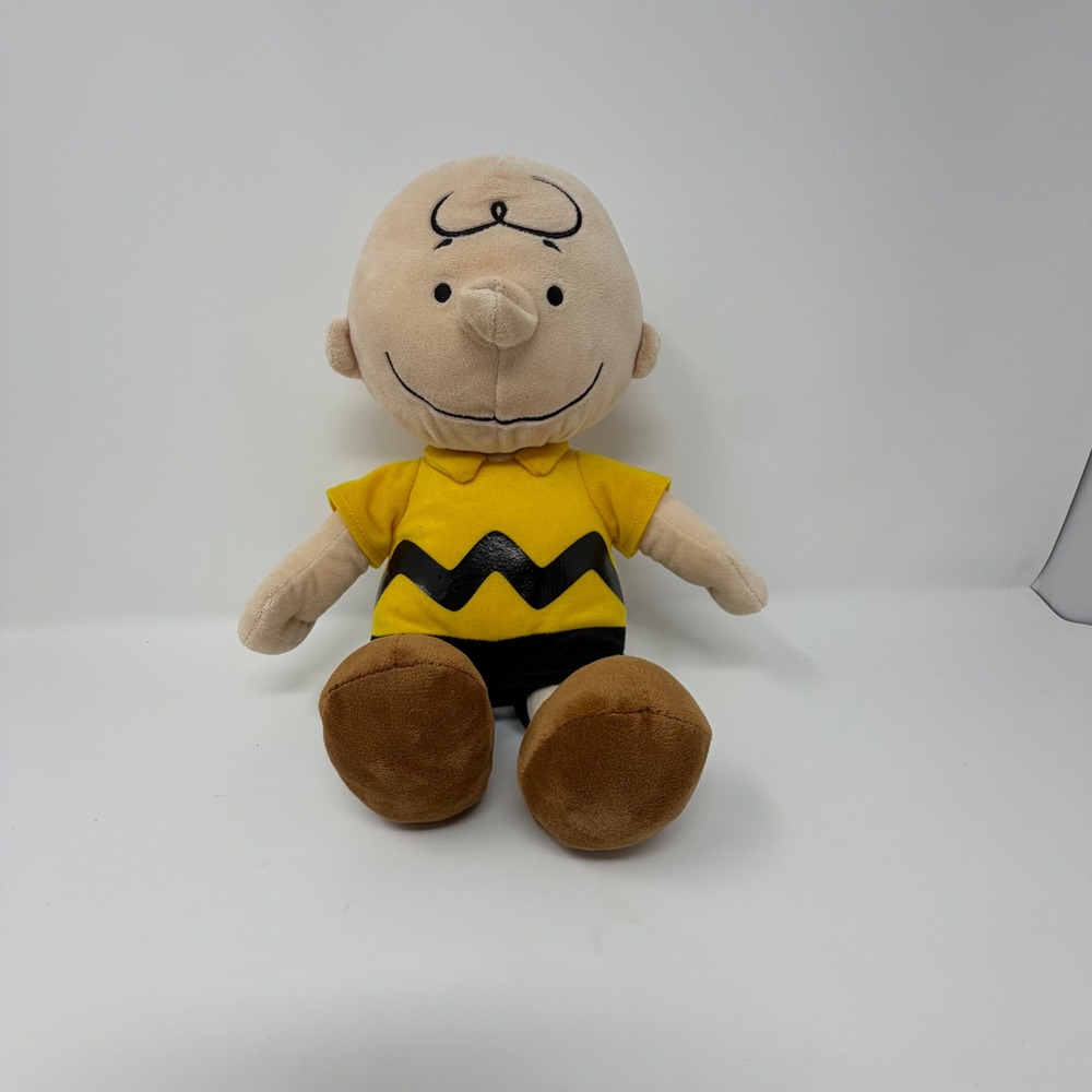 Peanuts Charlie Brown Plush Doll Kohl's Cares 2019 Yellow Shirt Black Shorts Toy